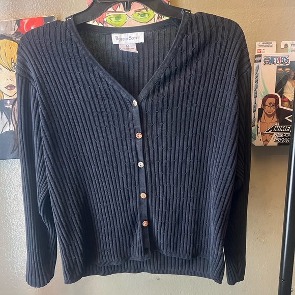 Robert Scott cute black cardigan - Picture 2 of 4